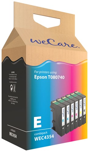 weCare Epson T080740 Combi BK/C/M/Y/LC/LM