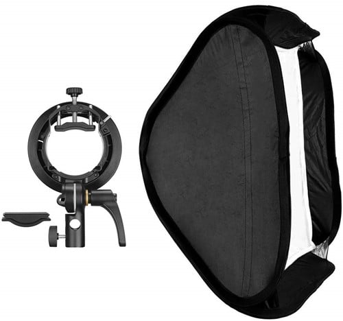 Godox S2-type Bracket Bowens + Softbox 60x60cm + Grid