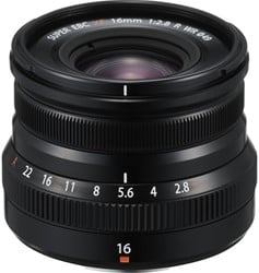 Fujifilm FUJINON XF16mmF2.8 R WR MILC Groothoeklens Zwart