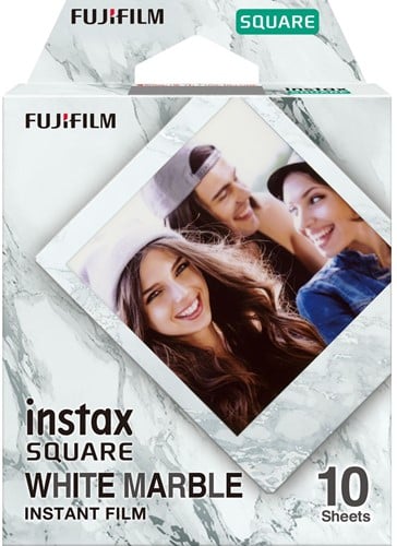 Fujifilm instax square film white marble