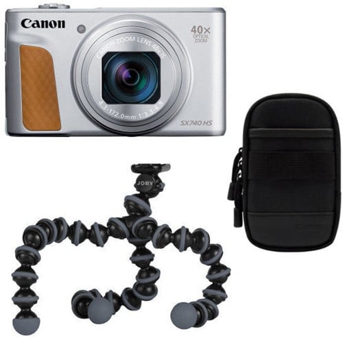 Canon PowerShot SX740 HS Lite Edition Silver Travel Kit