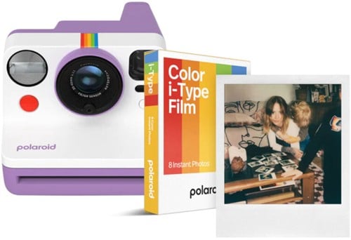 Polaroid Now Gen 3 Purple + Colour Film Bundle (8 Photos)