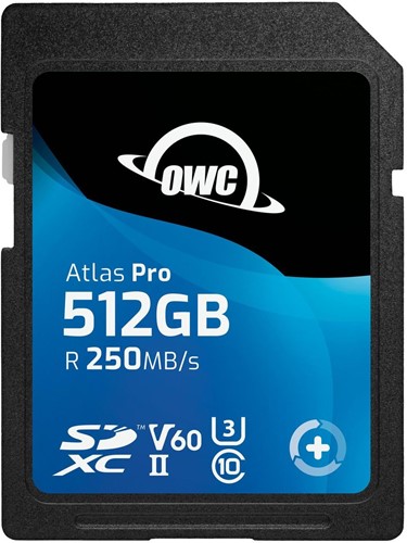 OWC Atlas Pro (512GB) SDXC UHS-II V60 Media Card