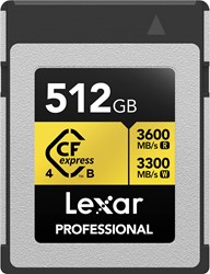 Lexar CFexpress Pro Type B Gold 4.0 Series 512GB - R3600/3300 mb/s