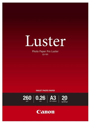 Canon LU-101 A 3+ Photo Papier Pro Luster 260 g, 20 vel