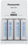 Eneloop MQN04 Lader + 4x AA 1900MaH