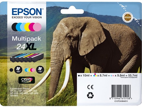 Epson 24XL 6-multipack SC RF-AM T24384021 Olifant