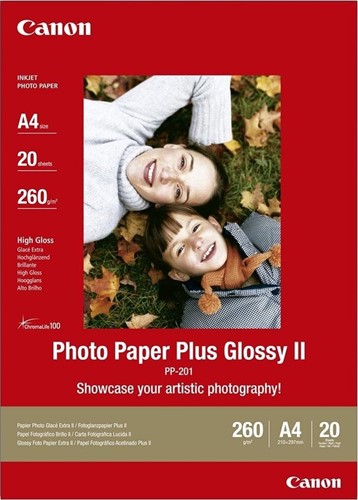 Canon PP-201 A 4 20 vel    265 g Photo Paper Plus Glossy II