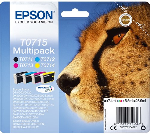 Epson T0715 Multipack BCYM Durabrite Ultra RF-AM T07154022
