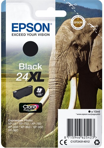 Epson 24XL zwart high capacity 10ml 500 pagina
