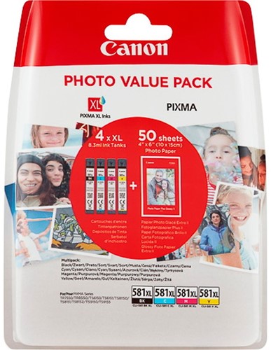 Canon CLI-581XL Photo Value Pack C/M/Y/BK