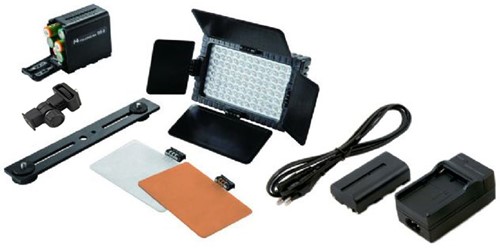 Falcon Eyes LED Lamp Set Dimbaar DV-96V-K2 incl. Accu