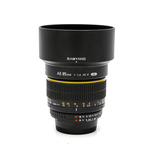 Samyang 85mm 1.4 MF voor nikon spiegelreflex prime lens (occasion 3388)-3