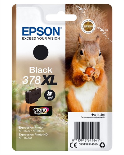 Epson Black 378XL Eekhoorn Clara Photo HD Ink