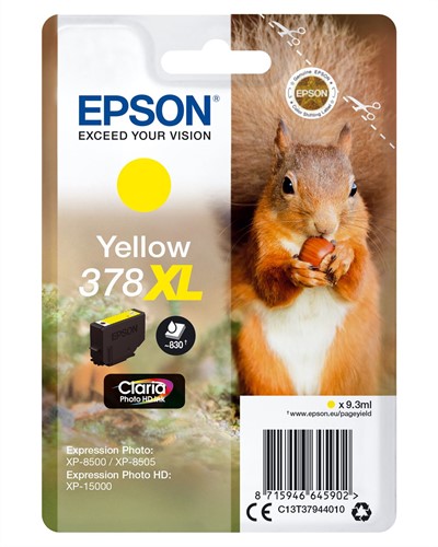 Epson Yellow 378XL Eekhoorn Clara Photo HD Ink