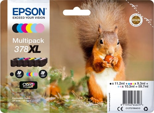 Epson 378XL 6-Multipack Clara Photo HK Eekhoorn T37984010