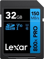 Lexar SDXC 800X Pro Blue Series 32GB UHS-1 V10