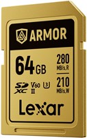 Lexar SDXC Pro Gold Series Armor UHS-II 64GB V60 IP68 R280/W210 -2