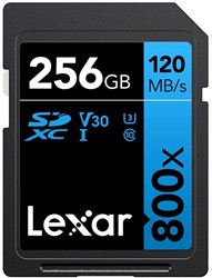 Lexar SDXC Blue Series UHS-I 800X 256GB V30