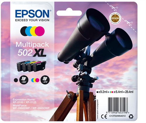 Epson multipack BK/C/M/Y 502 XL                    T 02W6