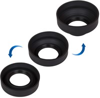 Caruba Rubberen Zonnekap 3in1 58mm-2