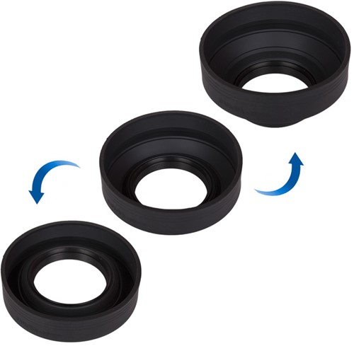 Caruba Rubberen Zonnekap 3in1 58mm-2