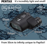 Pentax Papilio III 6.5X21 WR Black -2