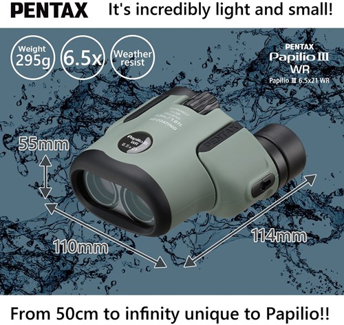 Pentax Papilio III 6.5X21 WR Olive-2