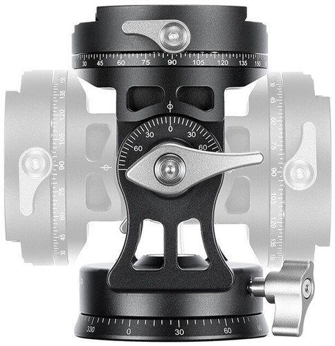Leofoto VH-30R two-way head with handle and dual panorama-2