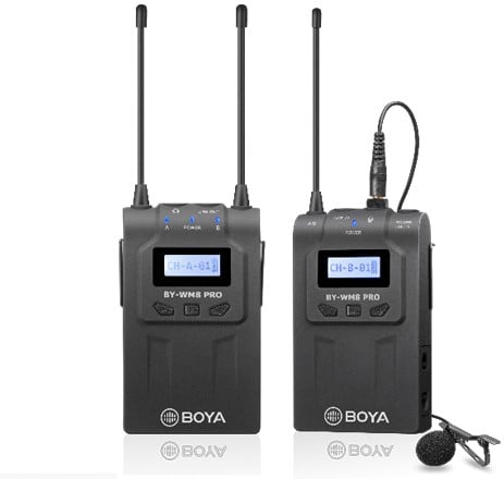 Boya UHF Duo Lavalier Microfoon Draadloos BY-WM8 Pro-K1