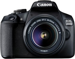 Canon EOS 2000D + 18-55mm f/3.5-5.6 DC III Zwart