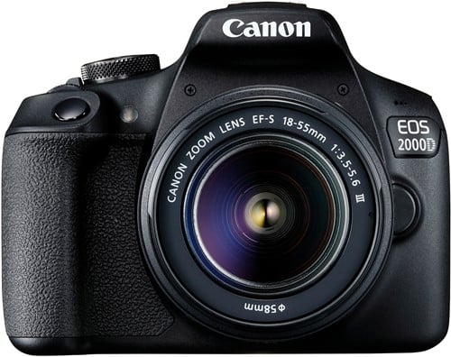 Canon EOS 2000D + 18-55mm f/3.5-5.6 DC III Zwart