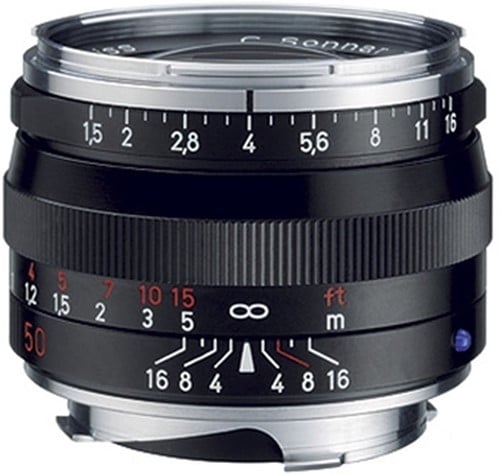  Zeiss Carl C Sonnar T* 1.5/50 ZM SLR Zwart Leica M