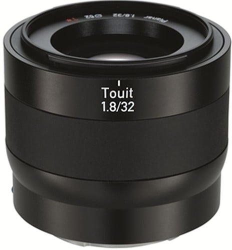 Zeiss Carl Touit 1.8/32 Groothoeklens Zwart E-Mount objectief