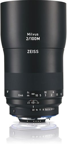 Zeiss Carl Milvus 2/100M SLR Macrolens Nikon F Zwart