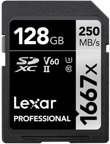Lexar SDXC Professional UHS-II 1667x 128GB