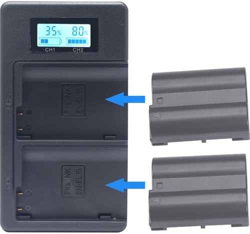 McoPlus Duocharger USB Nikon EN-EL15
