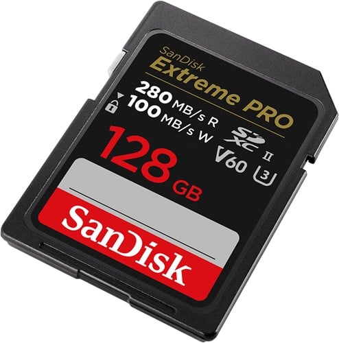 SanDisk Pro 128GB V60 UHS-II SD Cards 280/100MB -2