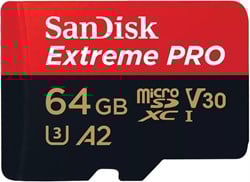 SanDisk Extreme Pro MicroSDXC 64GB+SD Adapter A2