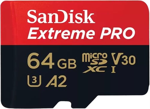 SanDisk Extreme Pro MicroSDXC 64GB+SD Adapter A2
