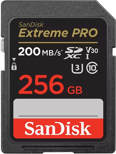 SanDisk Extreme Pro 256GB SDHC Memory Card UHS-I