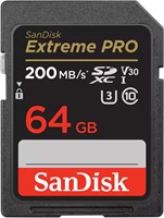 SanDisk Extreme Pro 64GB SDHC Memory Card 200MB