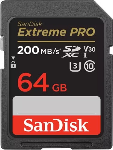SanDisk Extreme Pro 64GB SDHC Memory Card 200MB