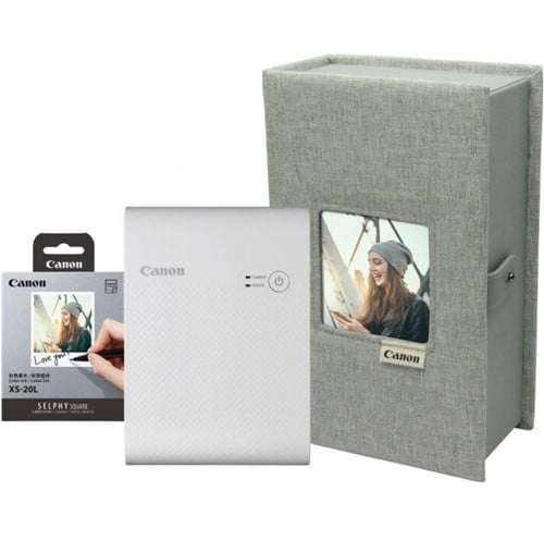 Canon Printer Selphy QX10 White + Case Premium Kit