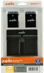 Jupio Value Pack: 2x Battery EN-EL14(A) 1100mAh + USB Dual Charger