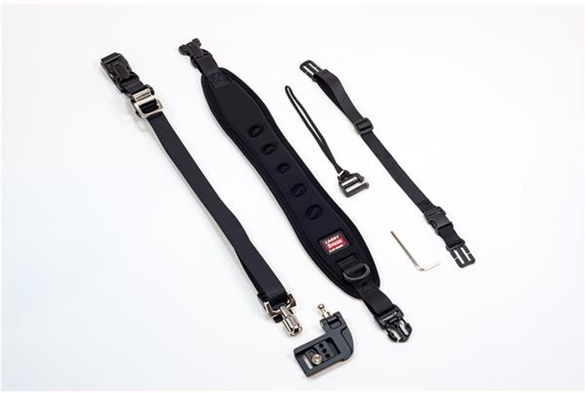 Carry Speed - Mogocrane draagriem voor videoapparatuur - in lengte verstelbare riem met kantelbare aluminium hoes