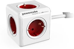 Allocacoc PowerCube Extended Red 3m cable