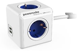 Allocacoc PowerCube Extended USB Blue 1,5m cable