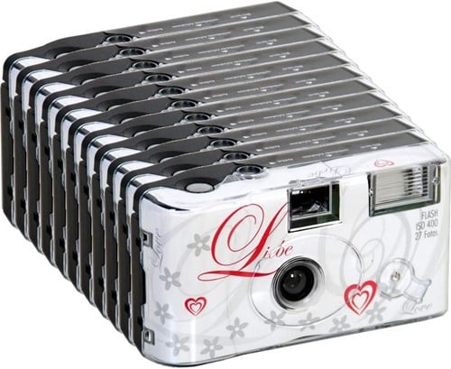 Topshot wegwerpcamera Camera met flits 27 opname 400 iso