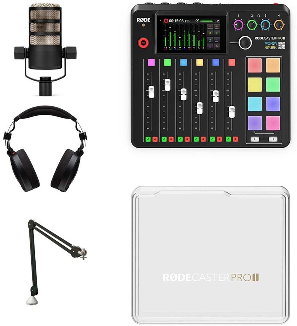 Rodecaster Pro Stand Riser RODE RODECaster Pro II Solo Bundle Foto de Vakman